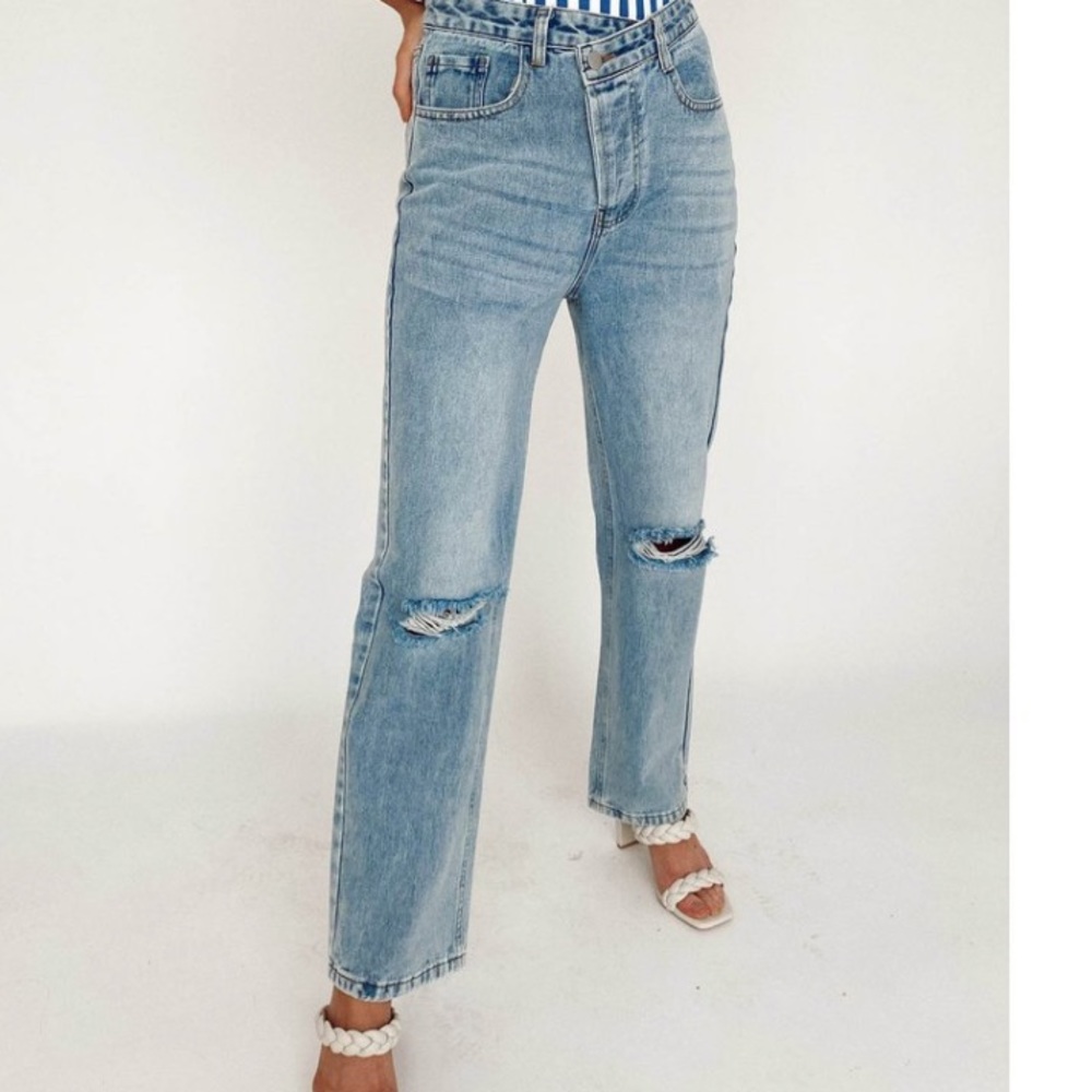 Asymmetric Straight Leg Jeans NWT